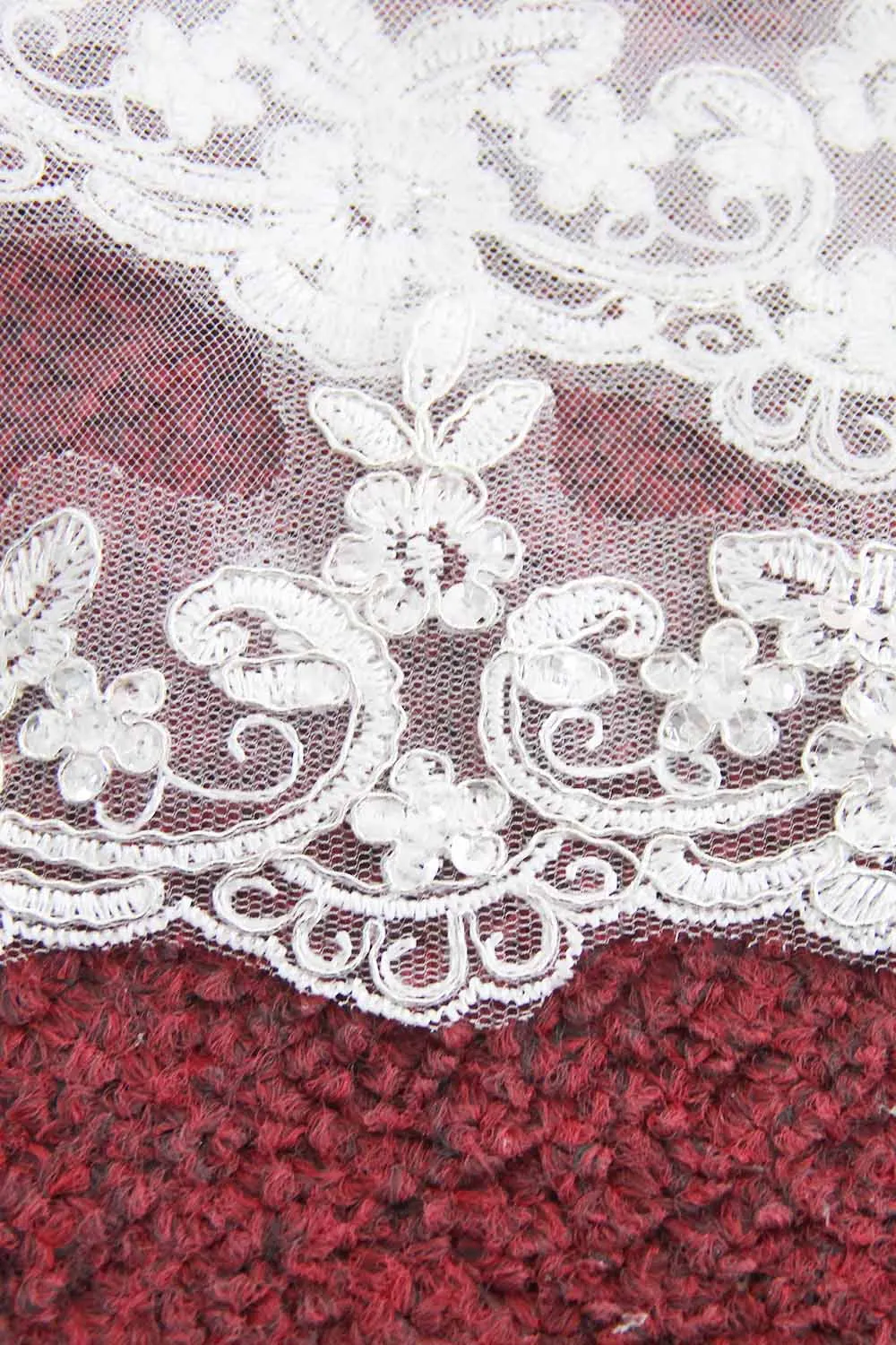 Элегантная кружевная свадебная фата высшего качества длиной 1 м роскошная