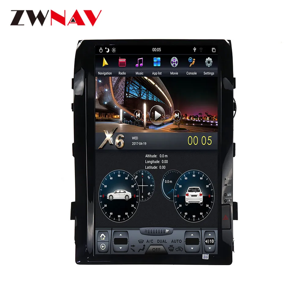 PX6 4+ 64 Тесла вертикальный Android 8,1 автомобильный dvd мультимедийный плеер блок для Toyota land cruiser lc200 2008- радио gps-навигатор стерео