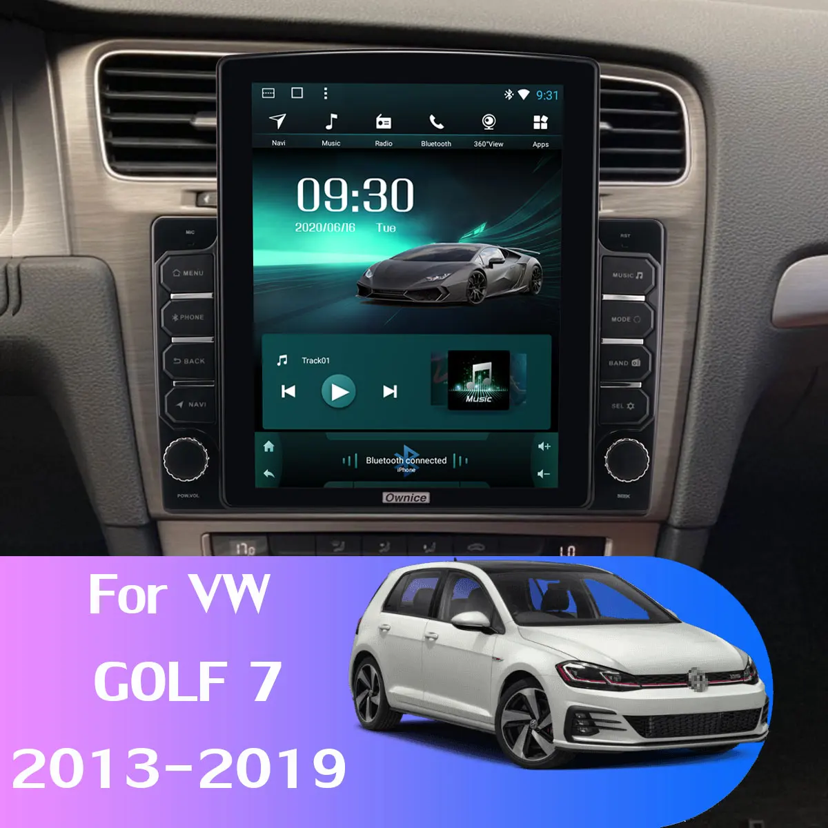 Android auto DSP 9 7 "вертикальный Tesla 10 автомобильный медиа-радио GPS PX6 4 + 64G для Volkswagen VW