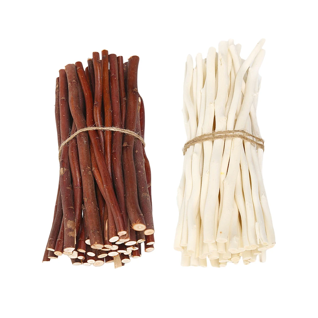

50x Wood Branch Sticks Rod Bulk Driftwood Wooden Pieces Wood Crafts DIY