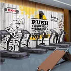 Мускулистый человек деревянная доска Спорт фитнес-клуб изображение стены фон настенная бумага 3D тренажерный зал промышленный Декор настенная бумага 3D