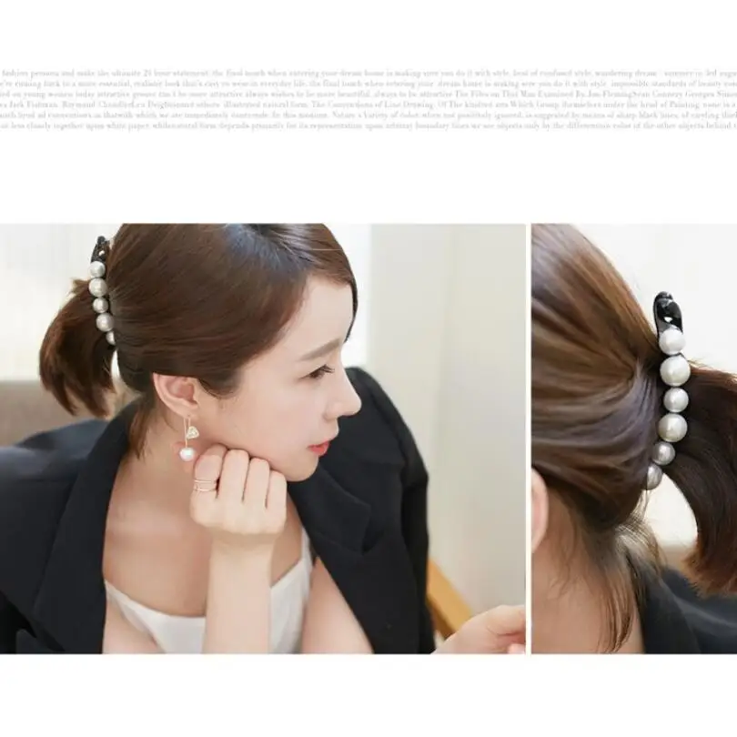 Заколки для волос с жемчугом 1 шт. шпильки украшения заколки хвостиком аксессуары