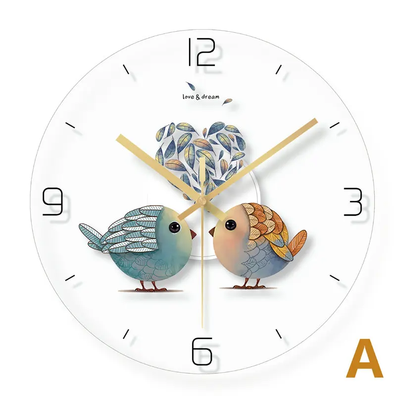 3199 Wall Clock Nordic Household Mute Living Room Bedroom Minimalist Modern Decorative Wall Watch 14 Inch Quartz Round Clocks - Цвет: 3199