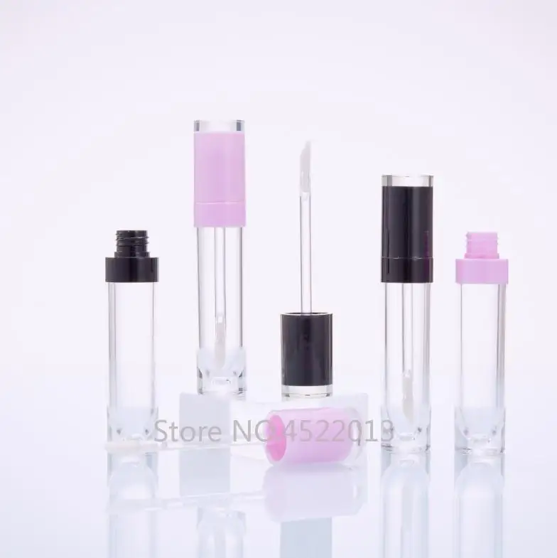 

10/50/100pcs 8ml Empty Lip Gloss Tube black pink lipgloss bollte tube DIY Tool cylindrical lipgloss tube container wholesale