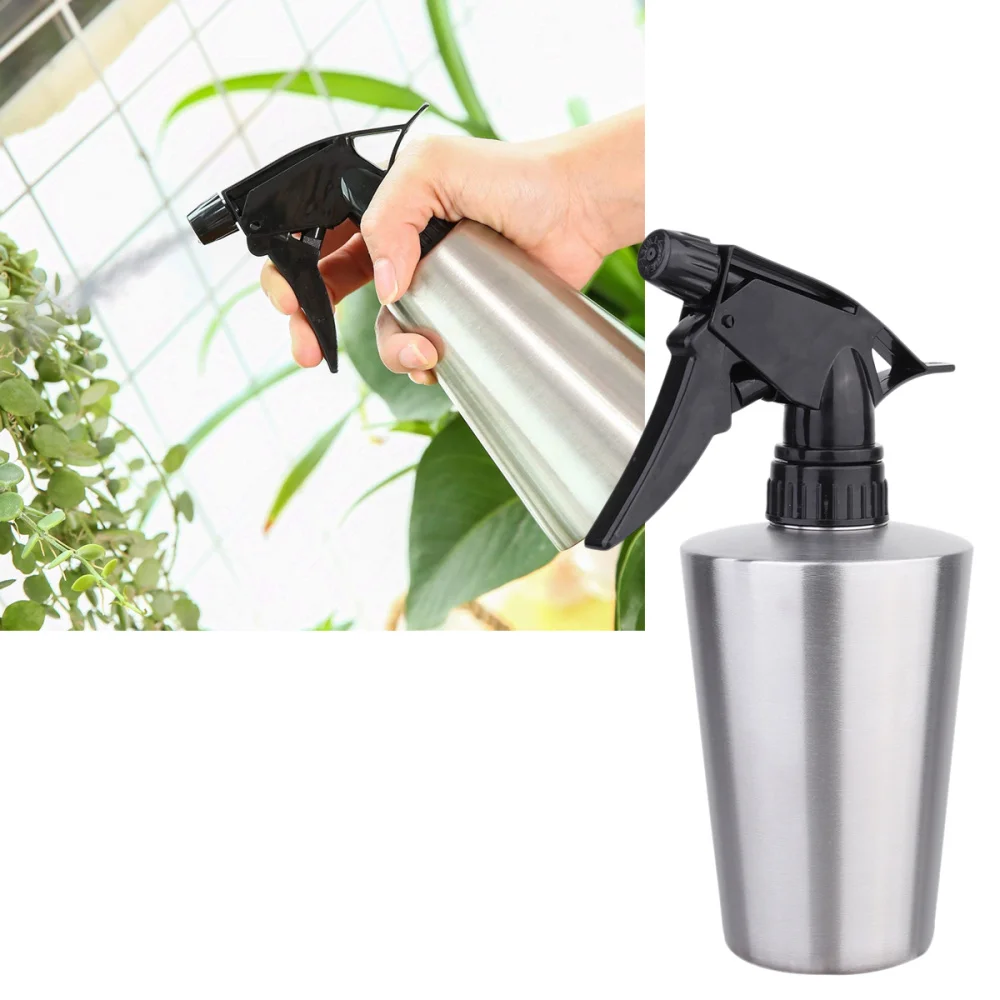 1 шт. 350 мл черная насадка бутылка для полива растений из нержавеющей