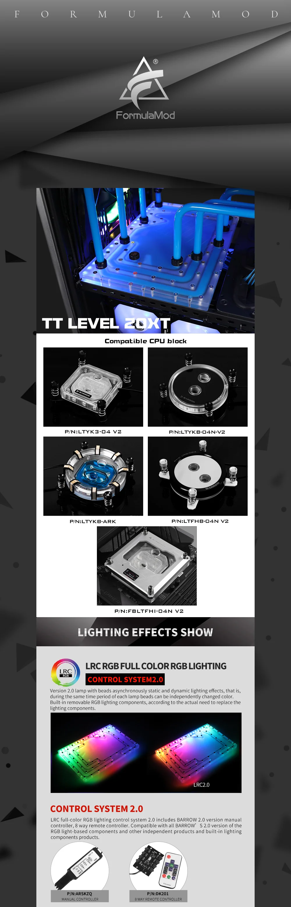 Курган TT20XT-SDB, водные доски для TT уровень 20 XT чехол, для Intel cpu водоблок и один/двойной GPU корпус