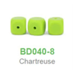 Chenkai-Cuentas cuadradas de silicona para chupete de beb&eacute;, sin BPA juguete sensorial, 13mm, abalorios para morder, joyer&iacute;a, accesorios de regalo, 100 Uds.-4