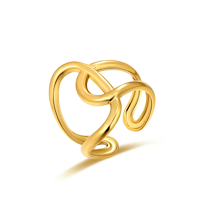 

Stainless Steel Irregular Resizable Open Size Rings Adjustable Finger Rings for Women Brazilian Fashion Jewelry Birthday Gift