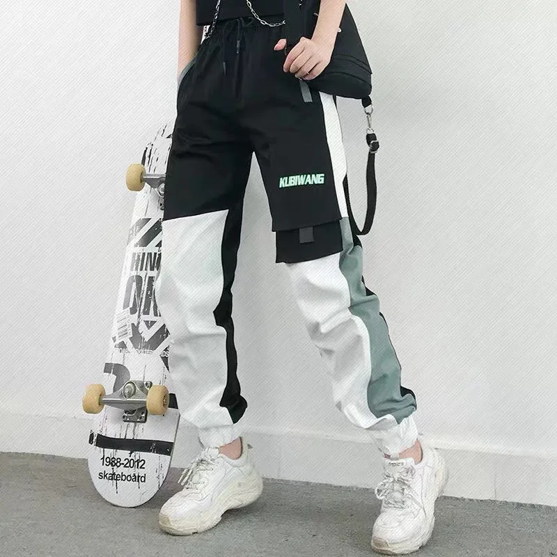 

Women Loose Cargo Pants 2020 Autumn High Waist Drawstring Jogger Pant Plus Size Female High Street Trouser Casual Sportwear