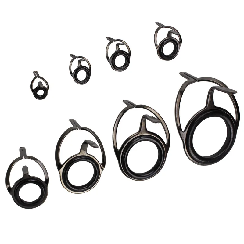 

30pcsDouble legs ceramic heightened carbon steel guide eye wire loop wire loop sea rod accessories fishing tackle fishing tackle