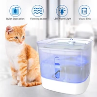 pop pet fountain dog water bottle container automatic circulation filter night light silent cat accessories water bowl for dogs