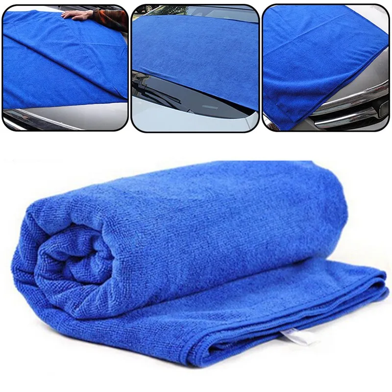 

60x160mm Blue Cleaning Cloth Easy To Wash Mitt Microfiber Fiber Towel Car Washing Cleaning Rag Car Accessories
