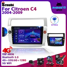 AI Voice for Citroen C4 C-Triomphe Quatre 2004-2009 Car Radio Android Auto Multimedia Carplay 2Din DVD Head Unit Stereo Speakers