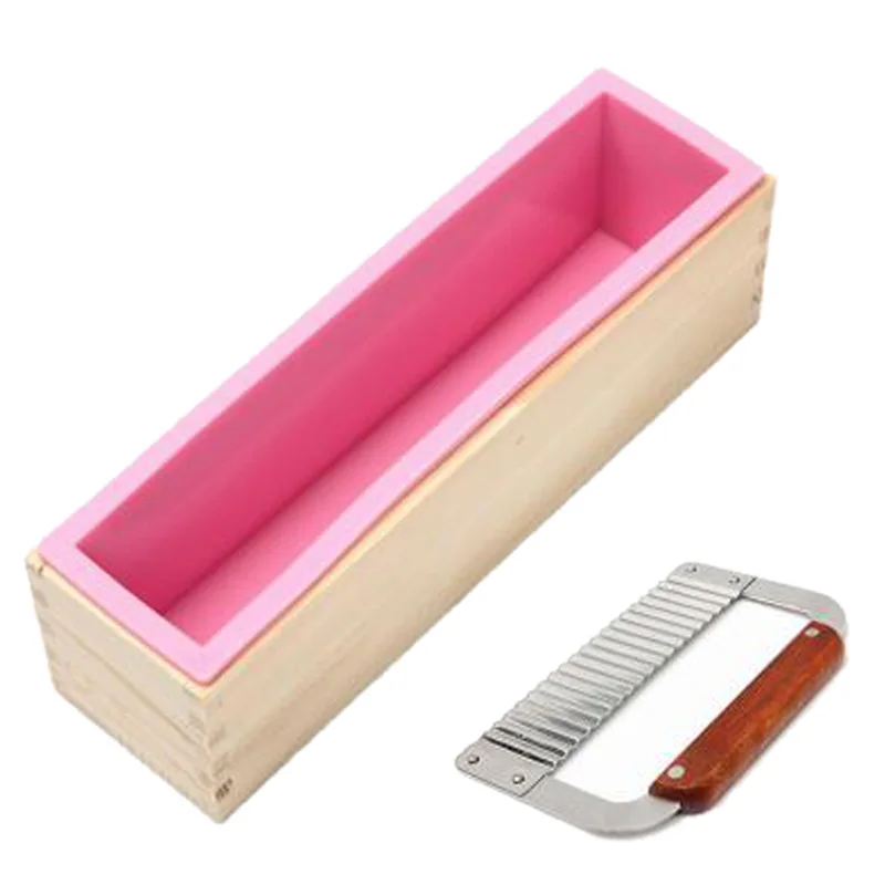 SHGO Горячее предложение силиконовая форма для мыла с деревянной коробкой