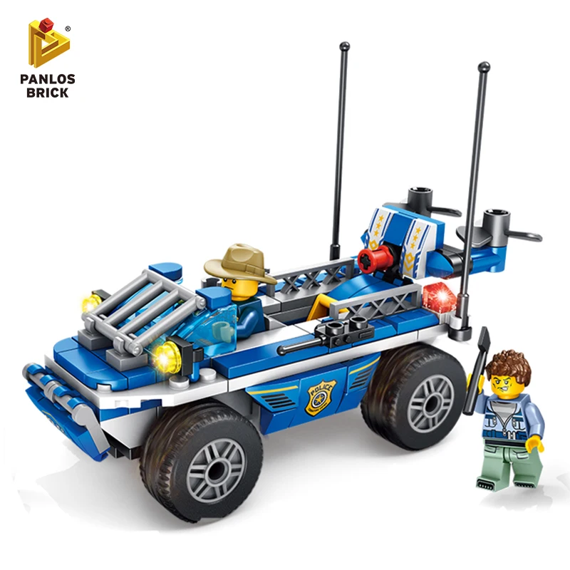 Штабелирование полицейские блоки Вертолет Лодка внедорожник автомобиль