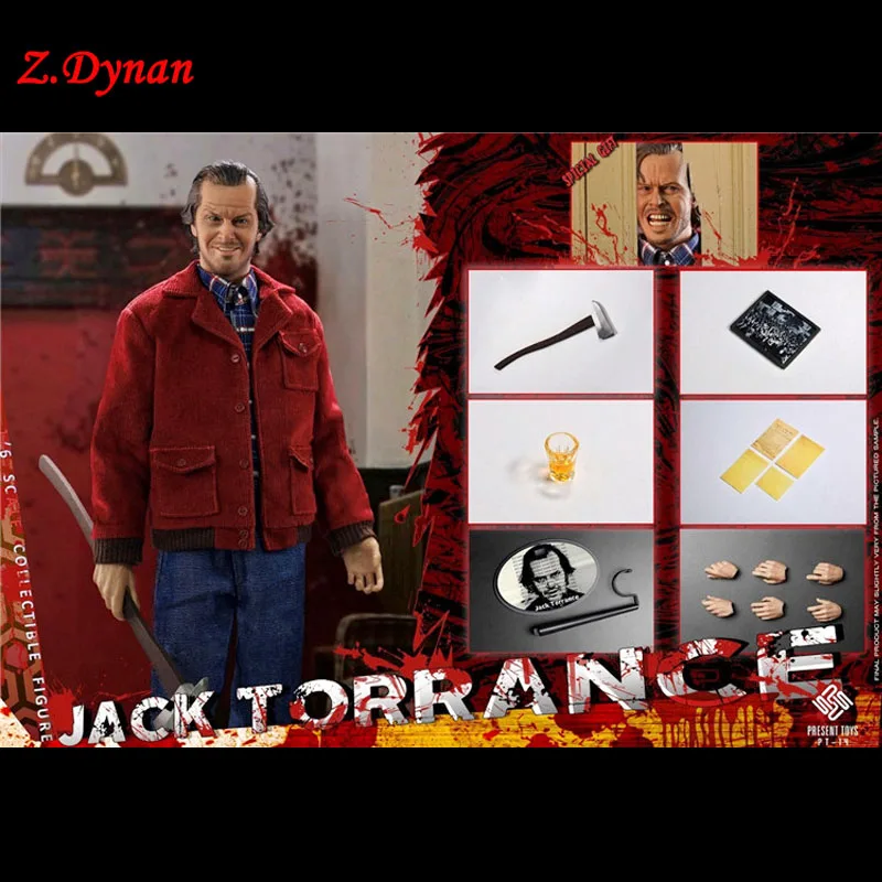 

Игрушки-подарки, искусственная кожа, масштаб 1/6, двойная головка, резьба, Джек, Торренс, плохой убийца, Solider, подвижная экшн-фигурка для коллек...