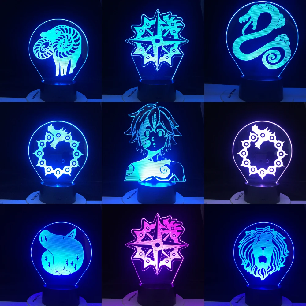 Семи смертных грехов мелиодас аниме носветильник для детей сюрприз подарки