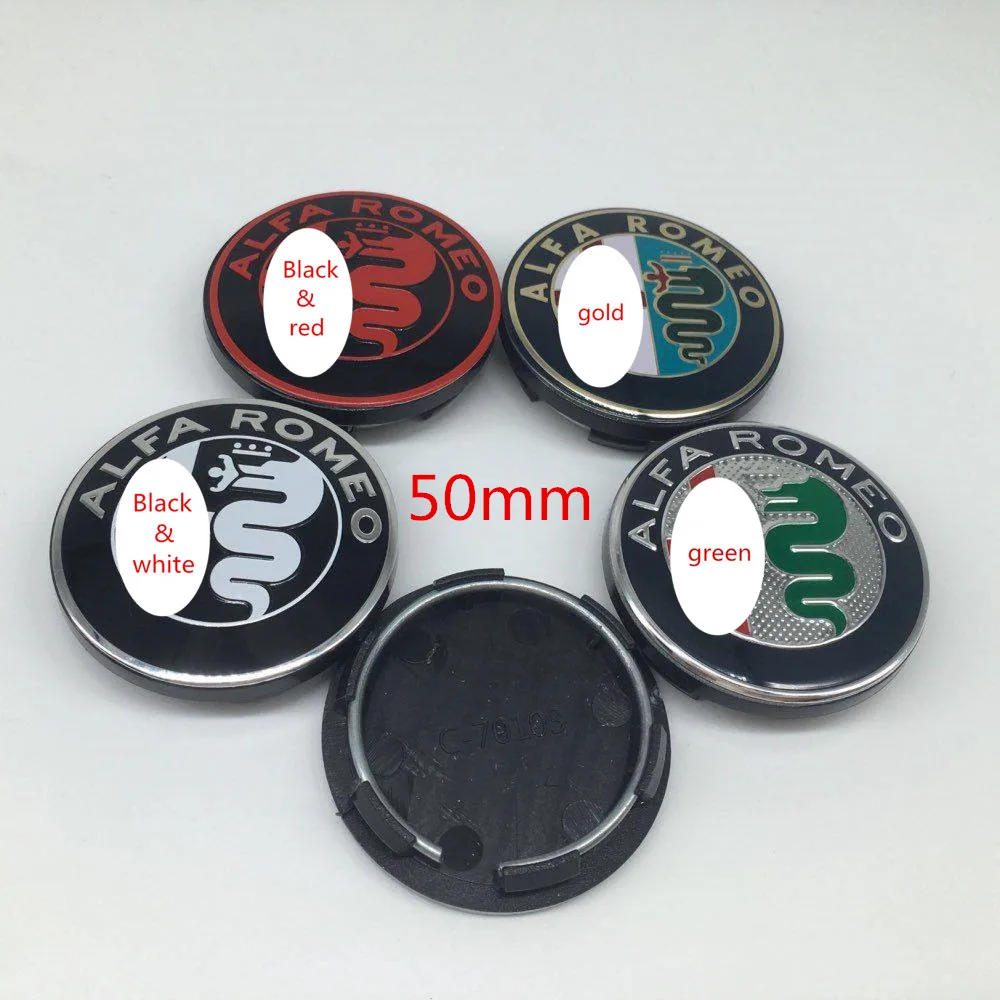 4 шт. колпачки на автомобильные эмблемы 50 мм 56 60 для Alfa Romeo Mito 147 156 159 166 Giulietta Spider GT