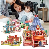 2pcscreative 3d puzzles safe architectural puzzles safe hand eye coordination kids assembly puzzle educational toys for boys