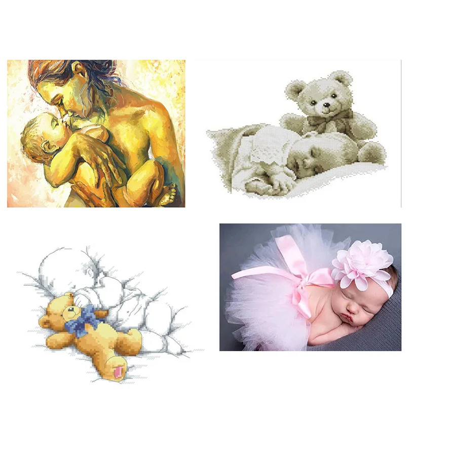 Алмазная живопись Детская мозаика вышивка новорожденный полный квадратный