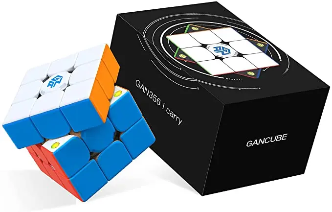 

GAN 356 i Carry Stickerless Cube, Smart Cube 3x3 Speed Cube Intelligent Tracking Timing Movements Steps with CubeStation App