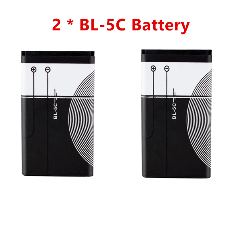 2x1020 мАч Замена Батарея для Nokia 2610 2600 2300 6230 6630 n70 n71 BL5C BL 5C Перезаряжаемые Аксессуары