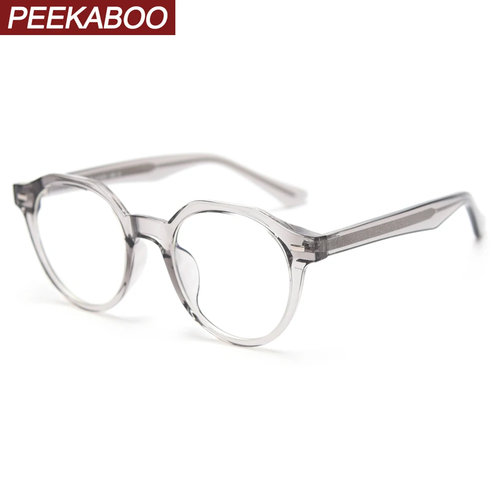 Мужские и женские оптические очки peekabo tr90 круглые прозрачные в стиле ретро