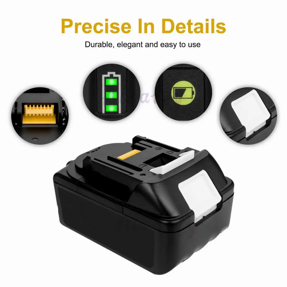 2 PACK 18V 6000mAh Rechargealbe Battery for Makita BL1830B BL1860B BL1840B BL1815 LXT-400 Latest Version Balance Charging | Электроника