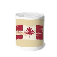canada flavor flag and maple leaf money box saving banks ceramic coin case kids adults