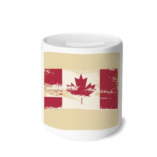 Canada Flavor Flag and Maple Leaf Money Box Saving Banks Ceramic Coin Case Kids Adults | Дом и сад