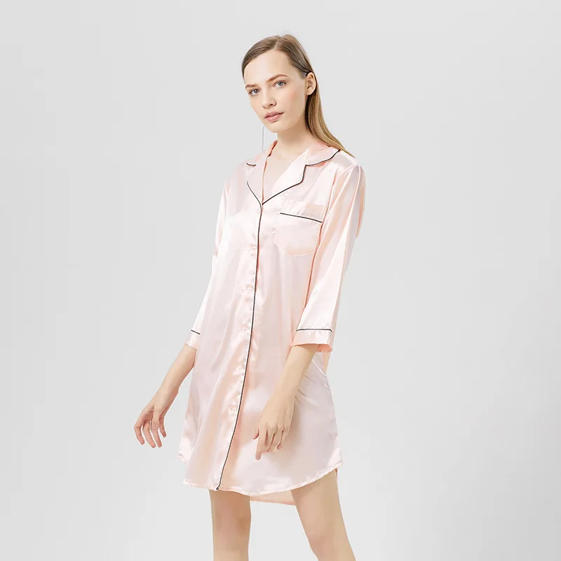 Рубашки средней длины ночная рубашка женская летняя модная Домашняя одежда