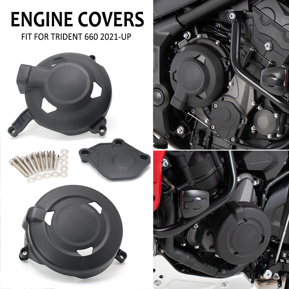 

NEW Motorcycles Accessories Engine Guard Protection Case Cover Fit For Trident 660 2021 Engine Covers Protectors