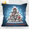 BlessLiving Christmas Tree Cushion Cover Blue Cartoon Decorative Pillow Case for Kids Panda Snow Throw Pillow Cover Funda Cojin 1