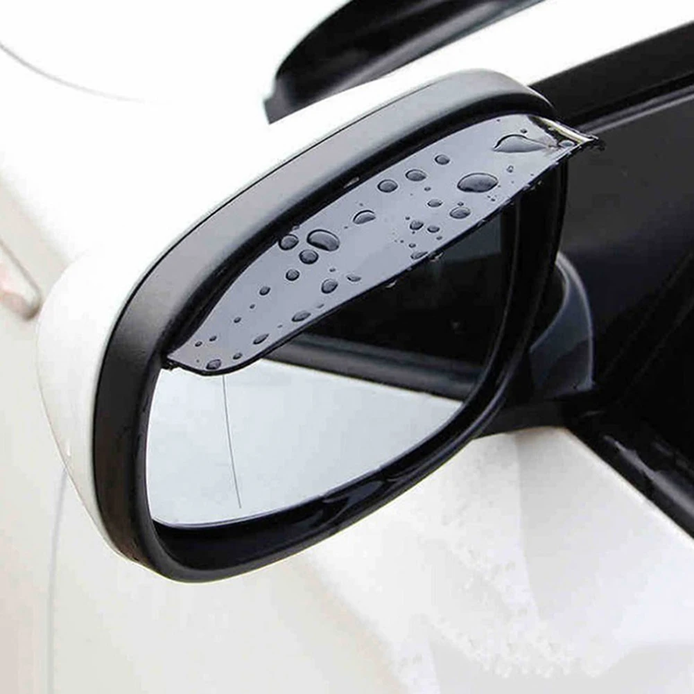 2Pcs Car Rear View Mirror Anti Rain Visor Snow Guard Weather Shield Rearview Eyebrow Accessories |