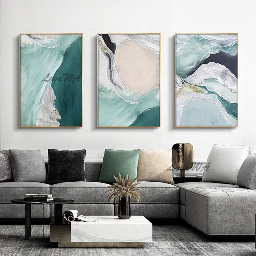 

Unframed Textured Abstract Oil Painting 3 Panel Canvas Wall Art China Import Item Decoration For Home Picture For Restaurant