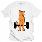Футболка мужская с забавным котом, хлопковая тенниска для тренажерного зала с принтом потрясающих кошек, модная майка с короткими рукавами в подарок