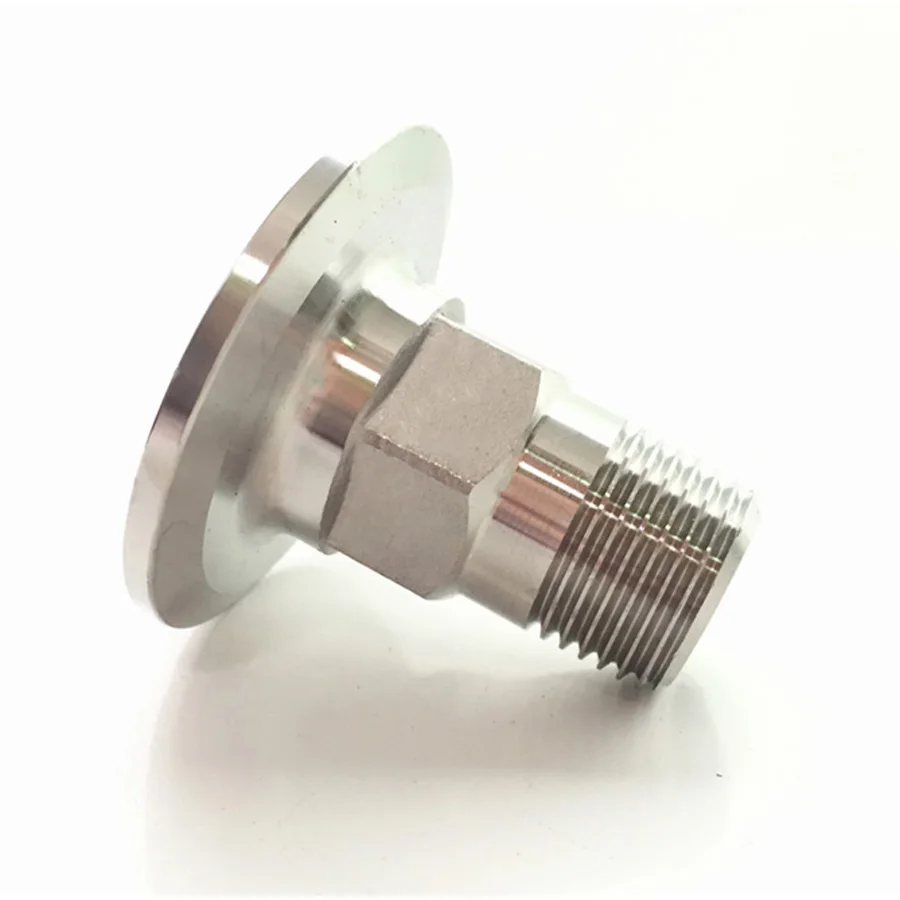 

1/2" BSPT Male x 1.5" Tri Clamp Ferrule Hex SUS 304 Stainless Steel Sanitary Coupler Pipe Fitting Homebrew Beer