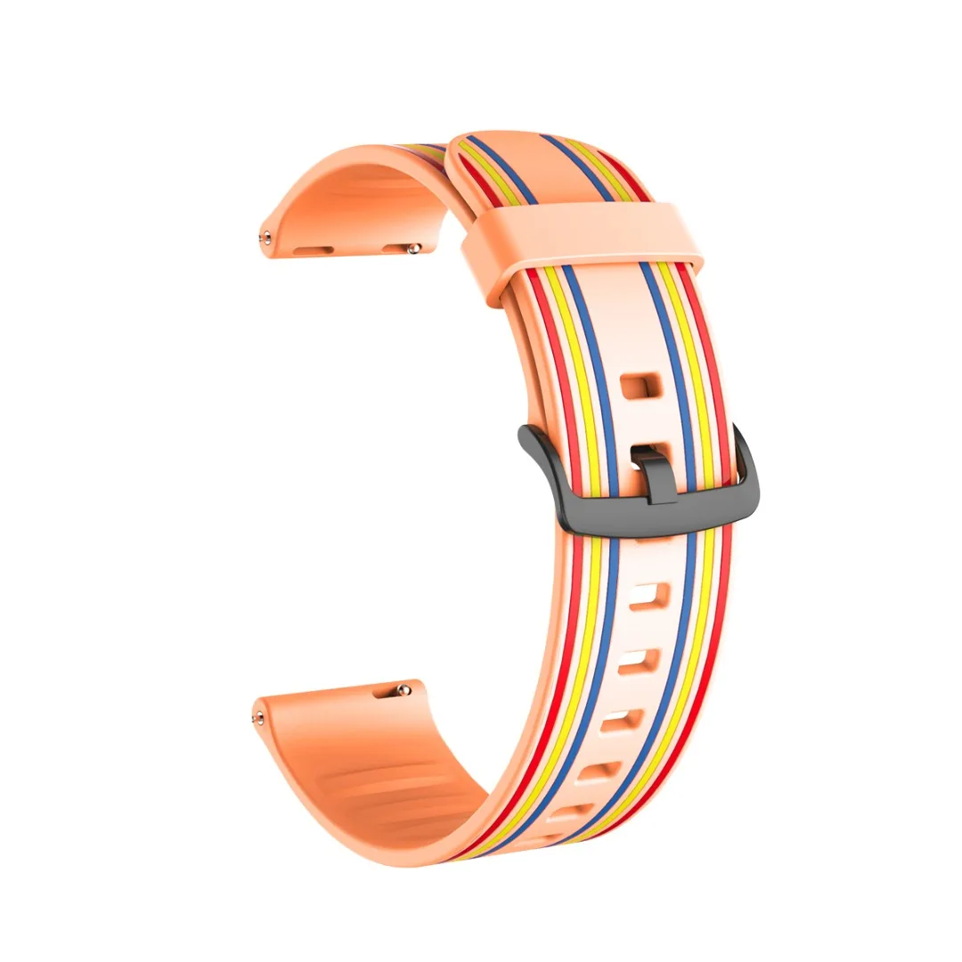 

New Silicone Watchbands For Samsung Galaxy Watch Fashion Vertical Stripe Bracelet Strap Adjustable Replacement Watch Band
