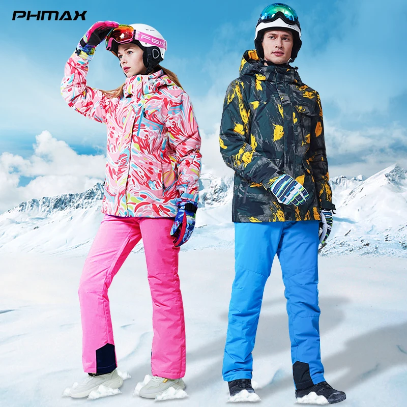 Зимняя Лыжная куртка PHMAX водонепроницаемый утепленный лыжный костюм сохраняющая
