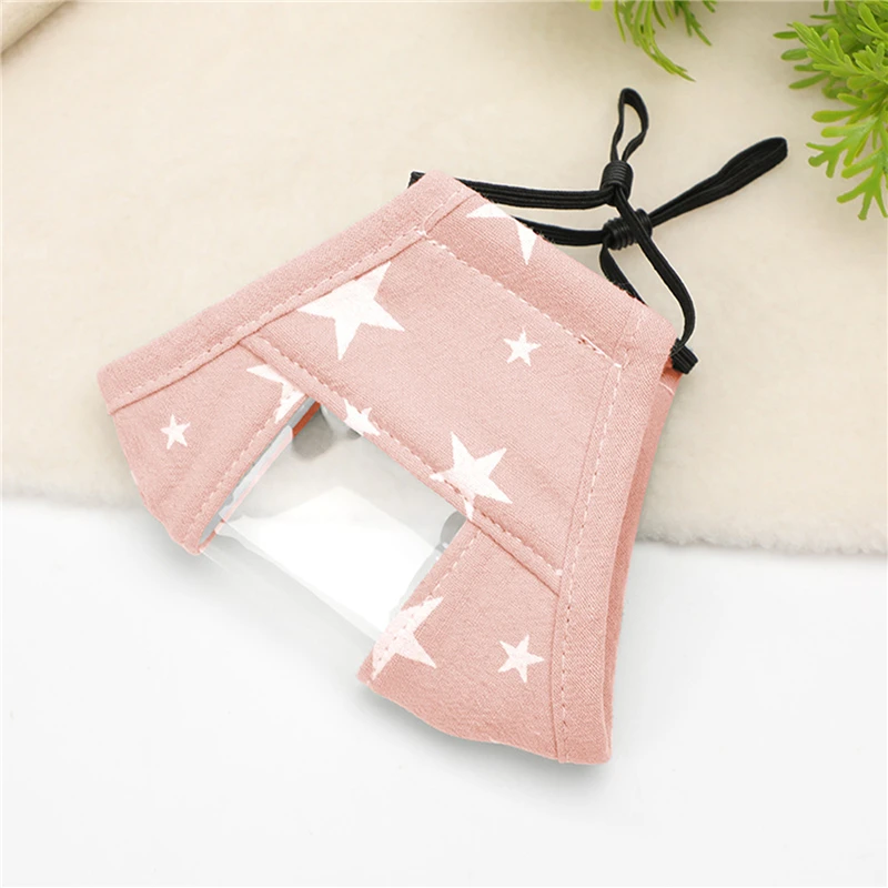 Прозрачная детская маска с принтом рта Пылезащитная моющаяся уличная для лица