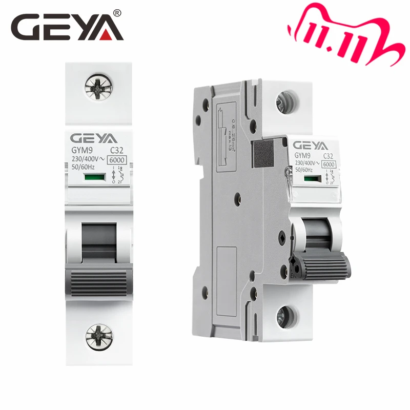 Выключатель автоматический GEYA GYM9 1P MCB на Din рейку 220 В 400 6 А 63 тип переменного тока