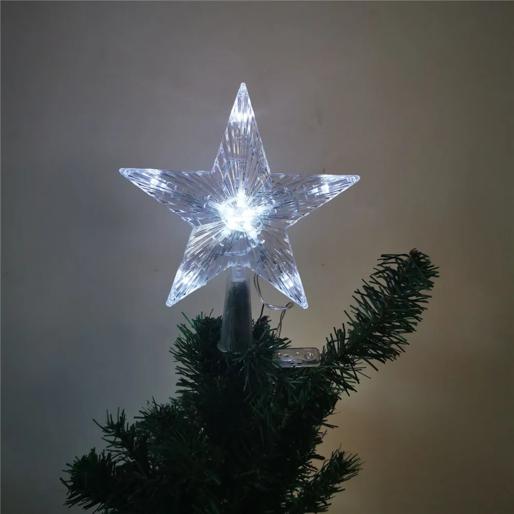 

10/30led LED Star Night Light Five-pointed Lamp Christmas Tree Top for Xmas Party Wedding Fairy Room Outdoor Garland Decoration