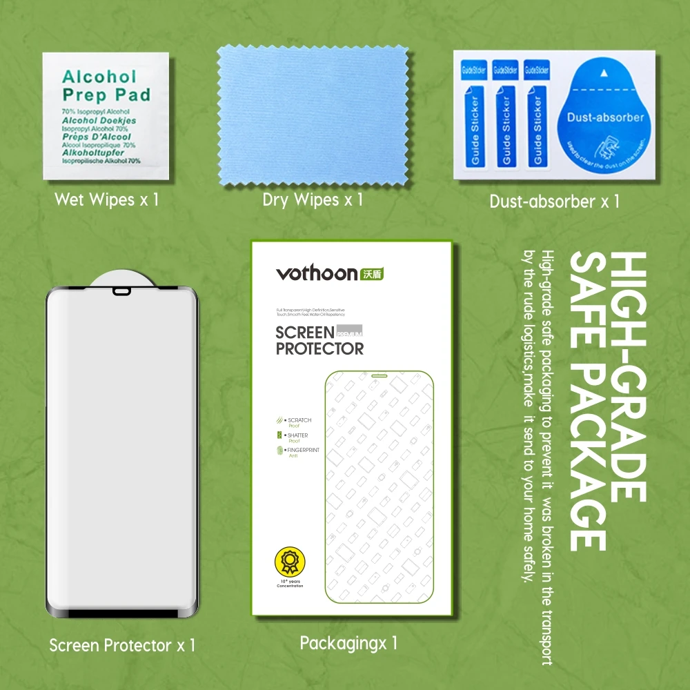 Защитная пленка Vothoon для Huawei Mate 30 40 Pro P40 P30 P20 Lite Full Coverage Tempered Glass Protective Film.