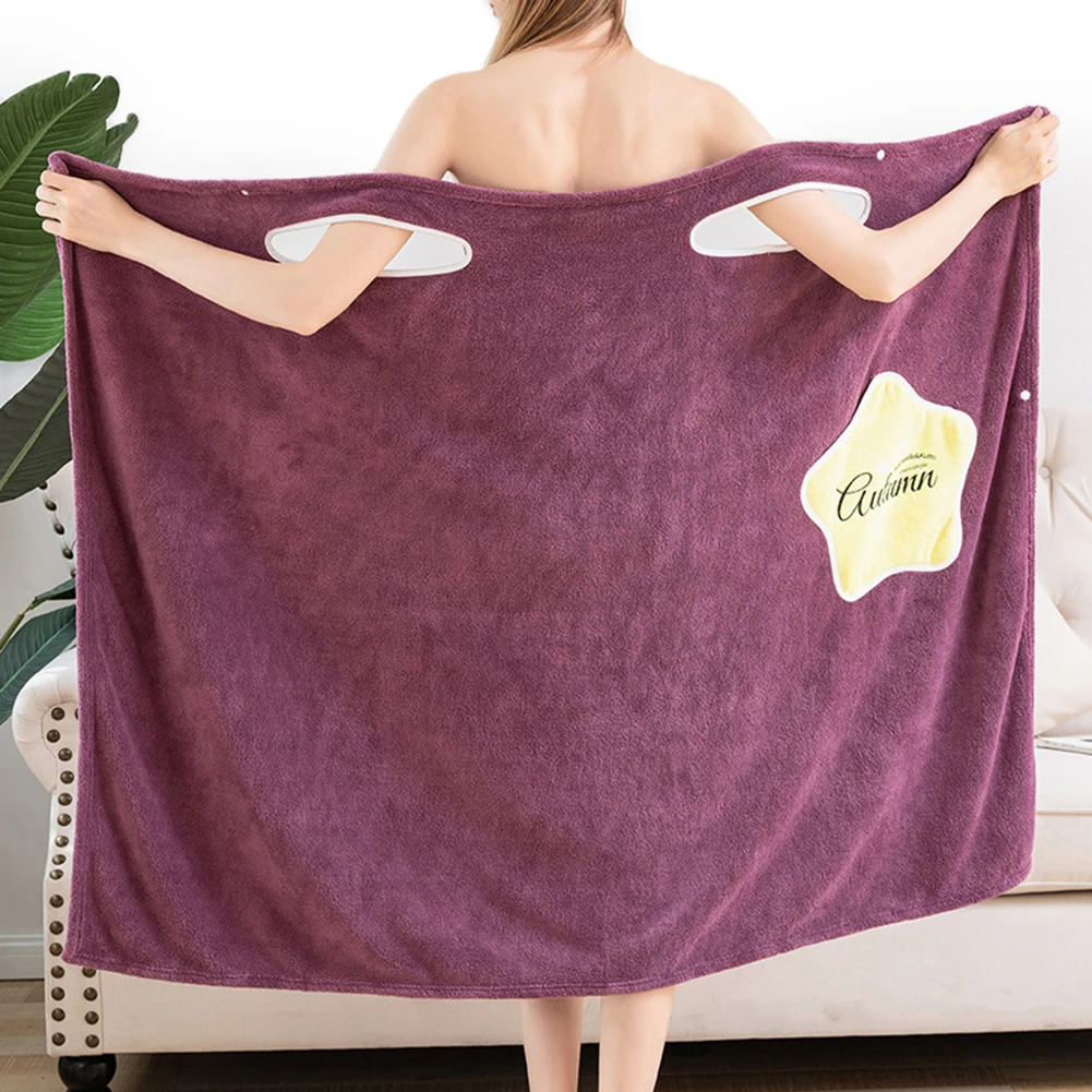Быстросохнущие плюшевые банные халаты из микрофибры для взрослых | Женская