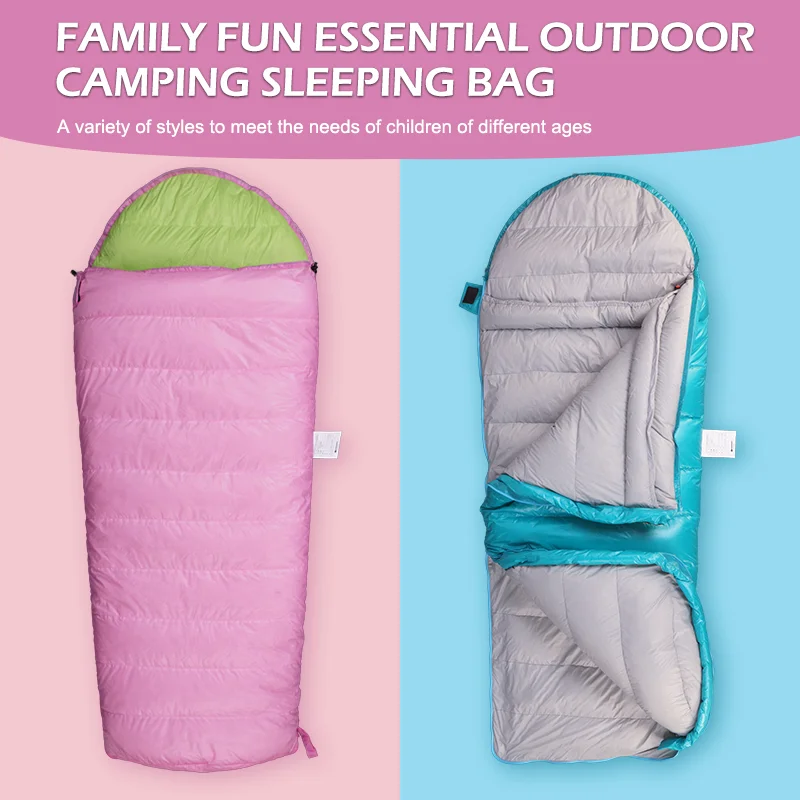 AEGISMAX KID Series Outdoor camping Nylon Urltra-light keep warm Goose Down children Spring and Autumn Sleeping Bag | Спорт и