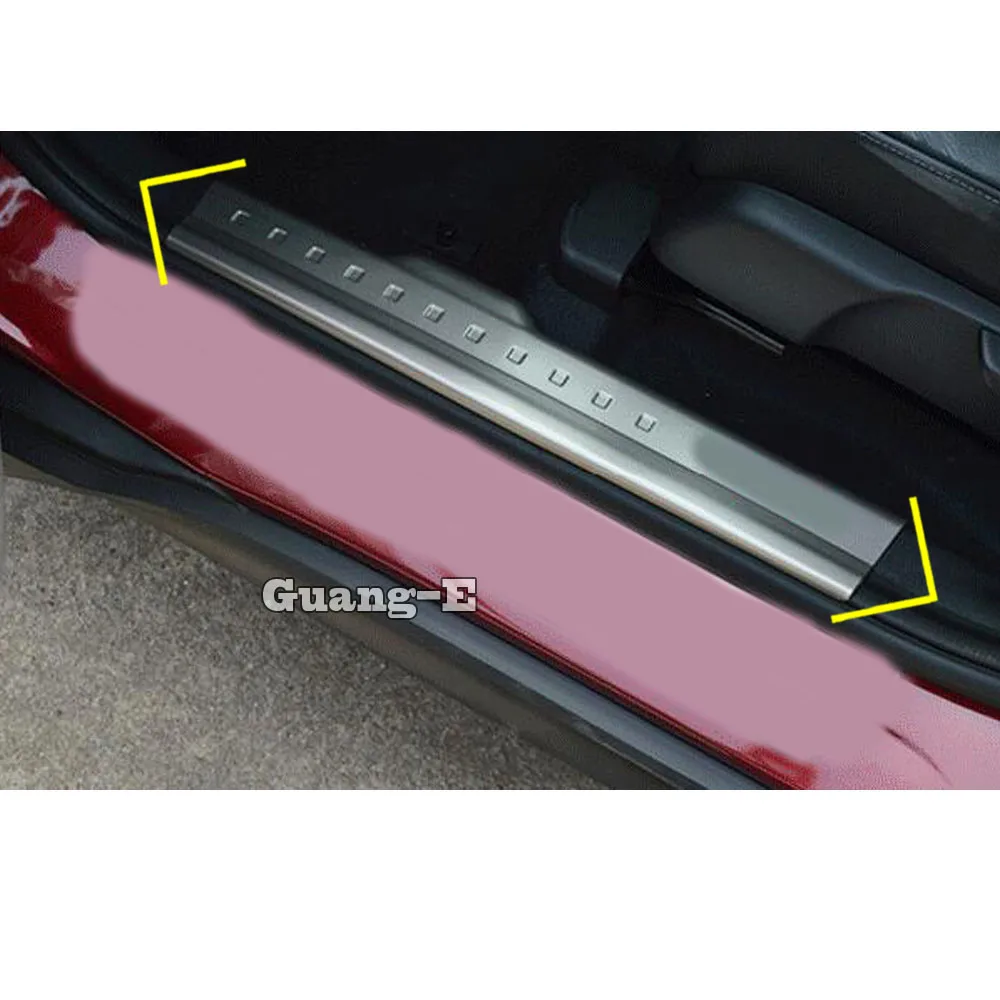 

For Honda HRV HR-V Vezel 2019 2020 Car Stainless Steel pedal door sill scuff plate inside cover external inside threshold 4pcs