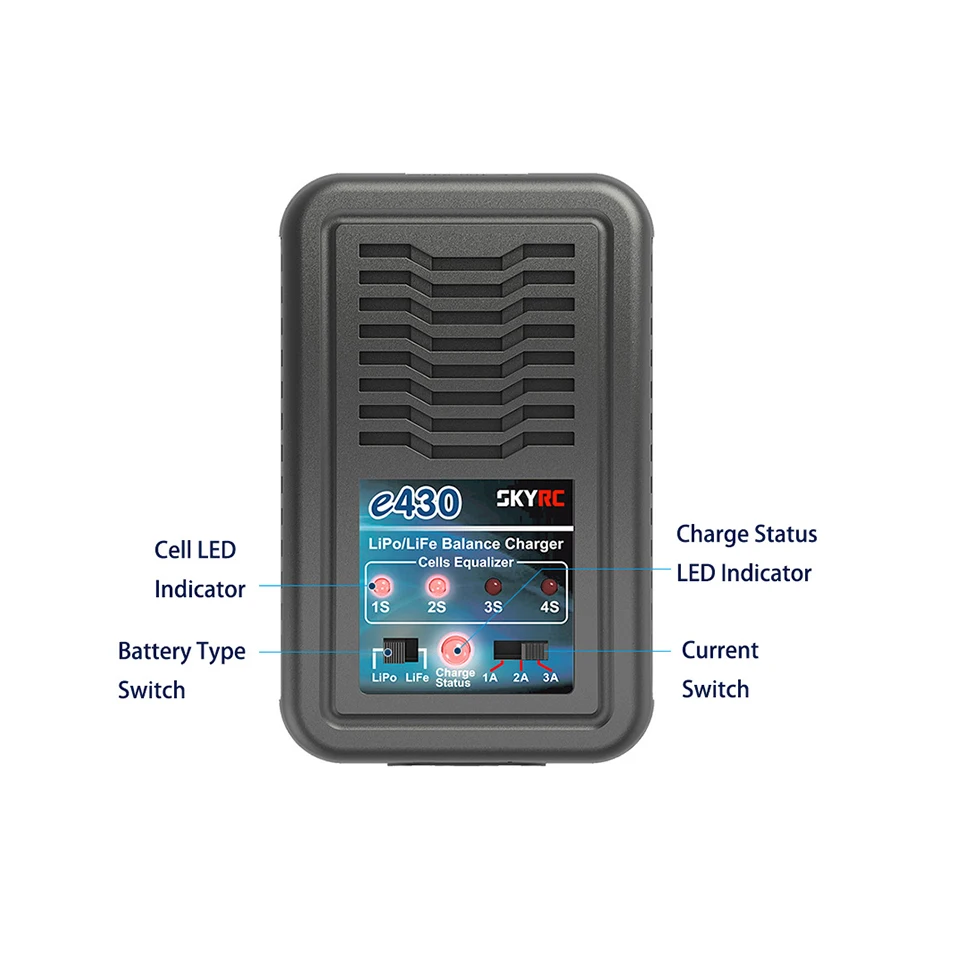 Зарядное устройство Skyrc e430 зарядное 30 Вт 1-3A 100-240 В AC для 2 S-4 S LiPo
