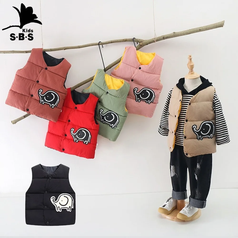 Осень зима 2019 детский пуховой хлопковый жилет короткий дизайн для мальчиков и