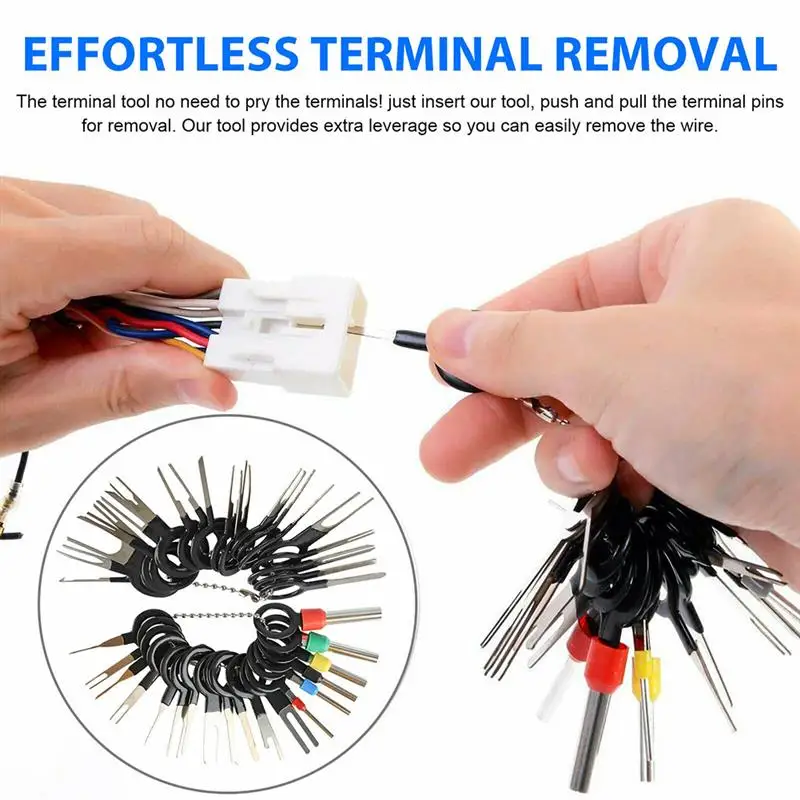 

18-75Pcs Wire Terminal Removal Tool Car Electrical Wiring Crimp Connector Pin Kit Obd2 Car Accessories