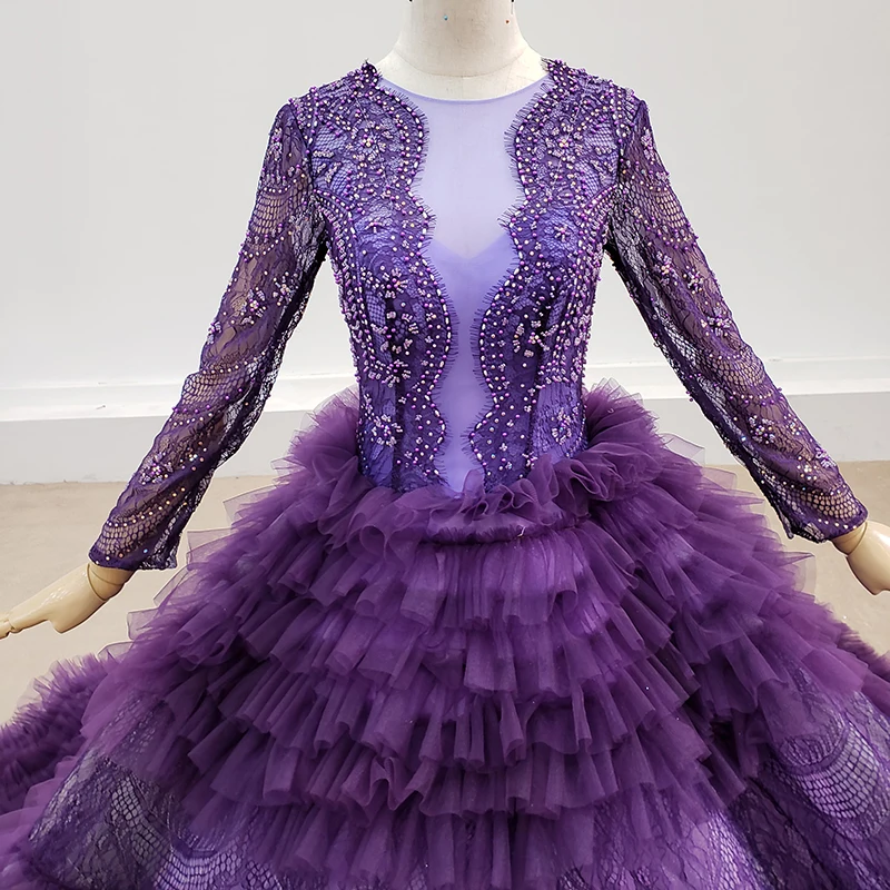 HTL1480 Quinceanera платья на шнуровке сзади милые 16 Платья принцессы фиолетового цвета с